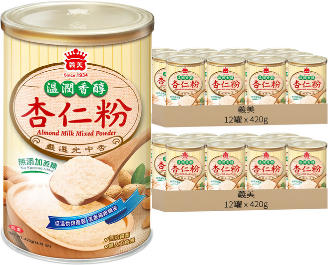 義美 杏仁粉, 420g, 24罐