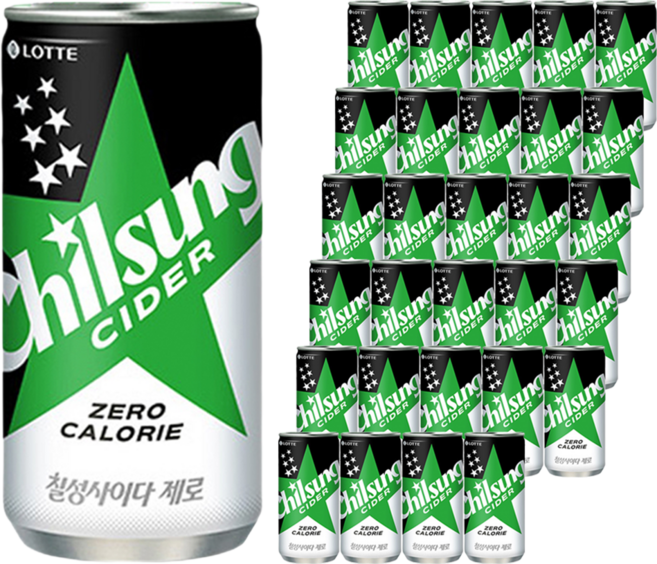 칠성사이다 제로, 210ml, 30개