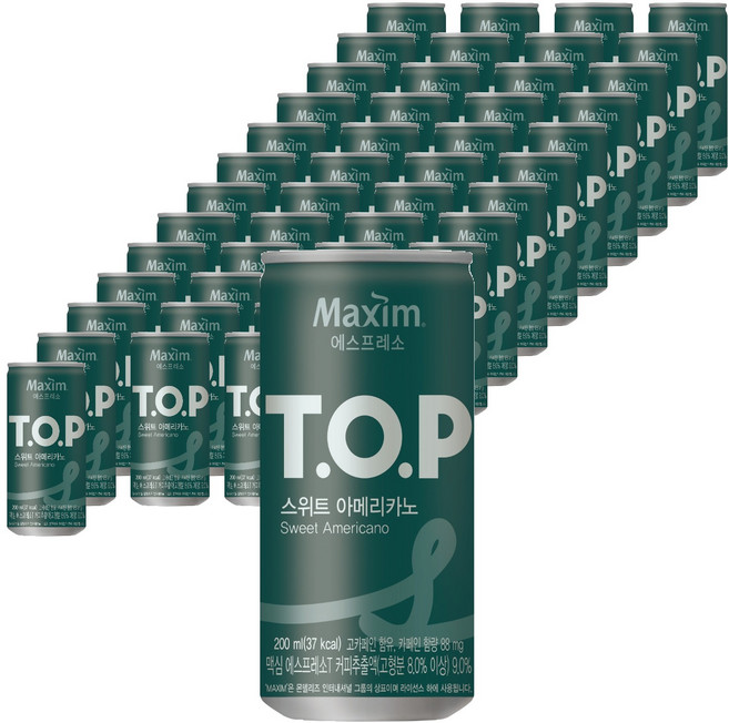 Maxim 麥心 T.O.P 香甜美式咖啡, 200ml, 72個