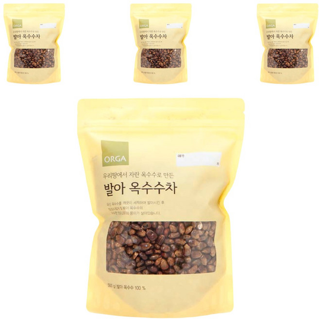 올가홀푸드 ORGA 발아 옥수수차, 500g, 1개입, 4개