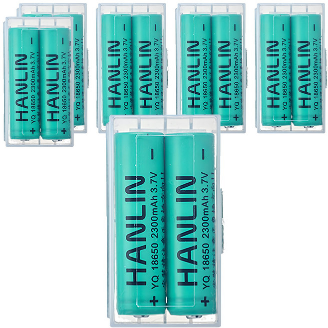 HANLIN充電電池 尖頭 18650, 6盒, 2個