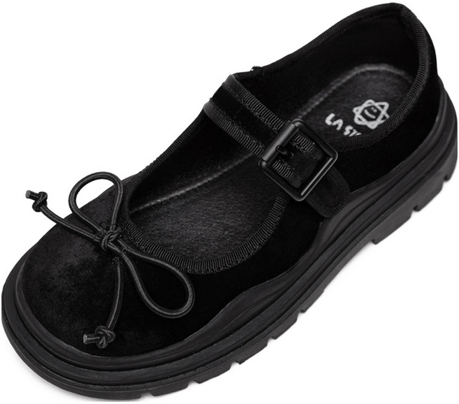 라스텔라 여아용 리본 청키메리제인 구두