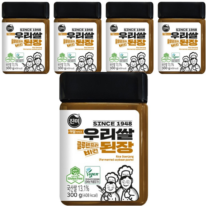 진미 우리쌀 된장, 300g, 5개
