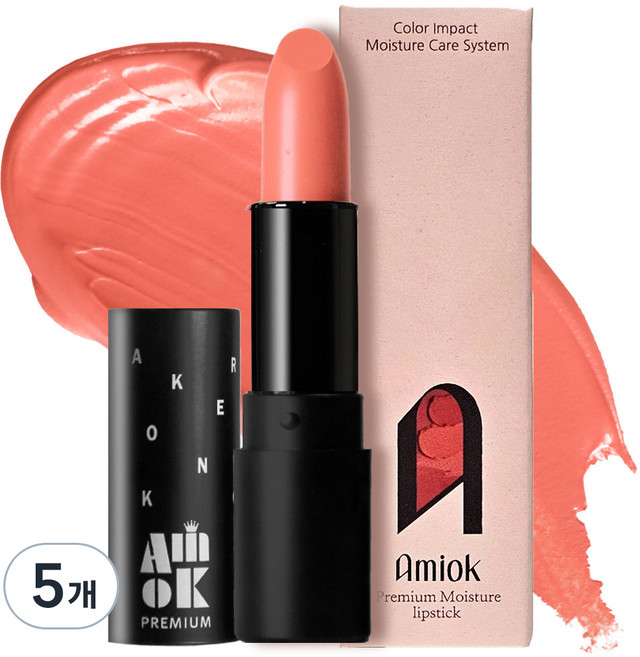 아미옥 프리미엄 립스틱, 5개, M205쥬쥬