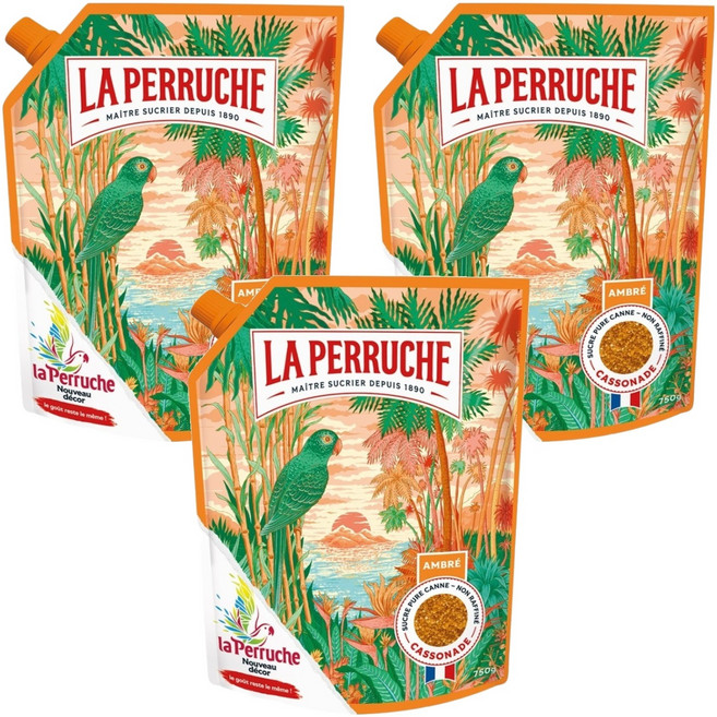 la Perruche 鸚鵡牌 純蔗關達方糖, 750g, 3個