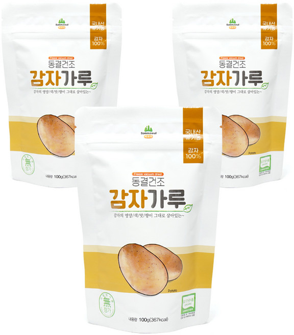 산마을 동결건조 감자가루, 100g, 3개