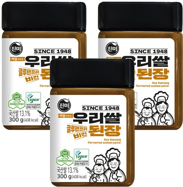 Jinmi Foods 韓國米大醬, 300g, 3個