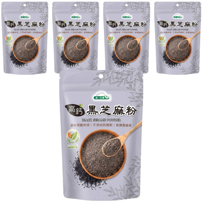 統一生機 高鈣黑芝麻粉, 300g, 5包