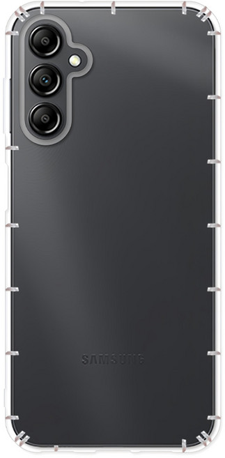 Red Moon 手機殼貼4件組 防摔手機軟殼 + 9H玻璃保貼 2個 + 3D全包鏡頭貼 SAMSUNG A14 5G適用, 透明色, 1組