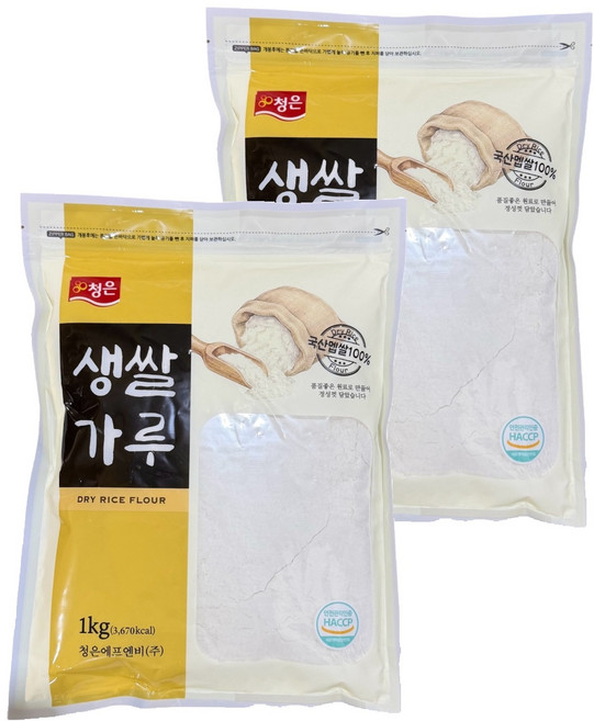 청은에프엔비 국산 생쌀가루, 1kg, 2개