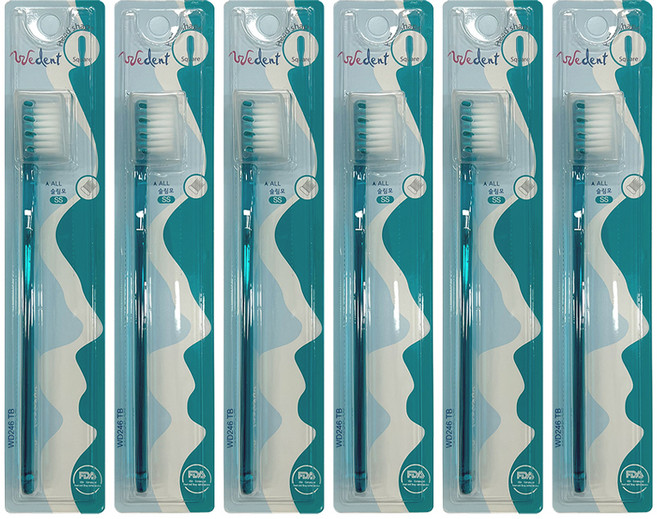위덴 산모용 사각헤드칫솔 올 미세모 SS 그린, 1개입, 6개