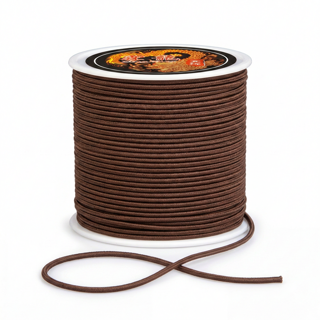 홀리픽 염주줄 팔찌 DIY 만들기 1.2MM x 50M, 브라운, 1개