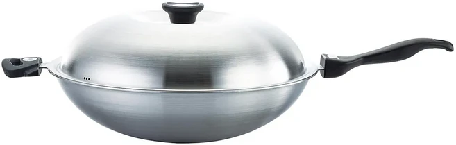 MiyAco 米雅可 新型 316不鏽鋼網紋不沾炒鍋, 40cm, 1組