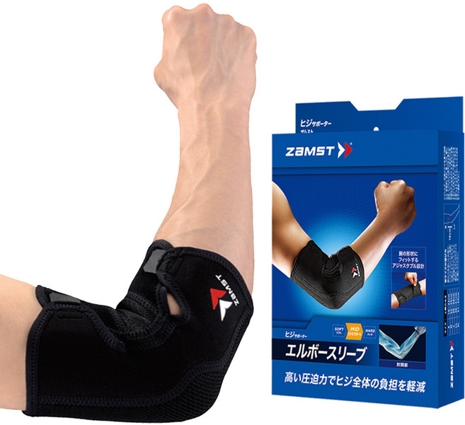 잠스트 엘보슬리브 팔꿈치 보호대, 1개, 블랙