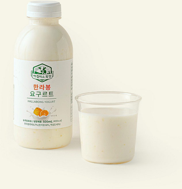 아침미소 동물복지 인증 목장 한라봉 요구르트, 500ml, 1개입, 1개