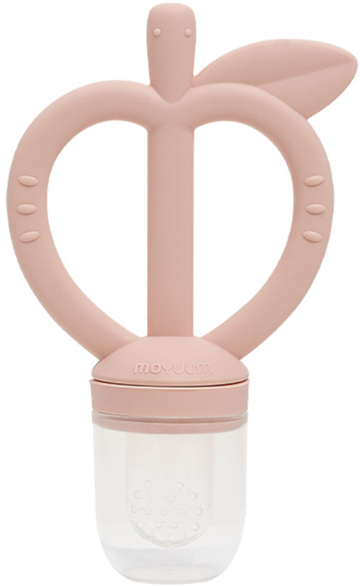 MOYUUM 固齒器水果咬咬棒, 固齒器, 蜜桃粉, 1個
