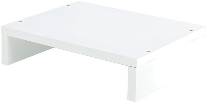 포메리트 1단 듀얼 모니터 받침대, 화이트