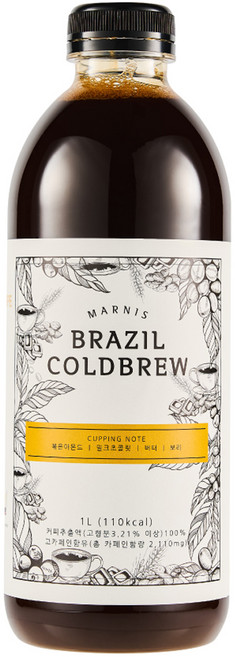 마르니스 브라질 콜드브루 원액, 1L, 1개입, 1개