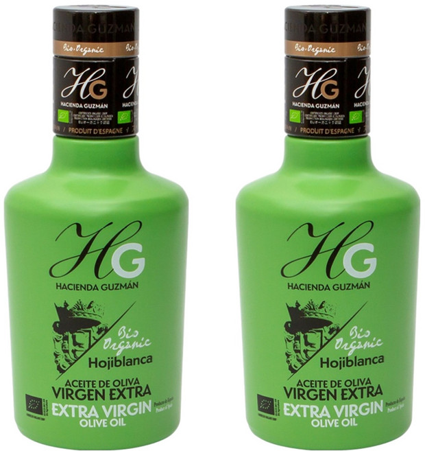 하시엔다구즈만 유기농 엑스트라 버진 올리브 오일 오히블랑카, 250ml, 2개