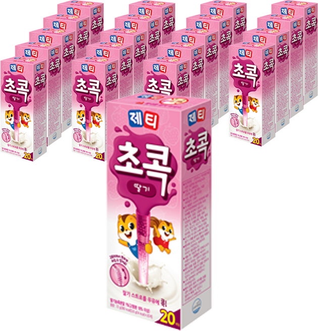 제티 초콕 딸기맛 스트로우, 3.6g, 20개입, 1개