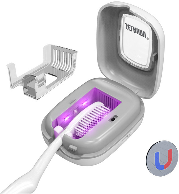 셀루미 UV 살균 앤 건조 휴대용 칫솔 살균기, SEL-TSD290UV, 매트 화이트
