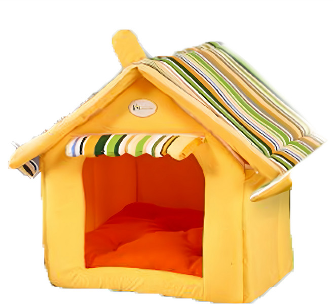 捷華 糖果屋寵物窩 40cm, 黃色, 1個