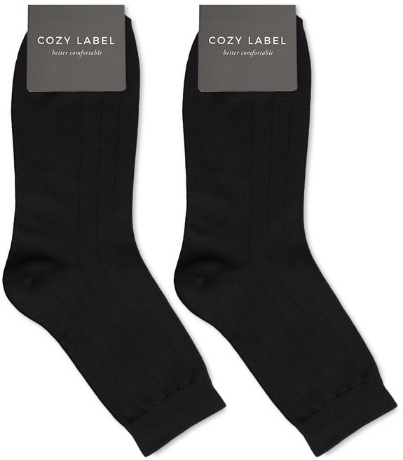 코지라벨 남성용 심플한 데일리 무지 정장양말 2켤레