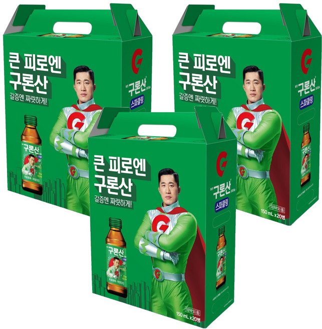 해태htb 구론산 스파클링 오리지날액 선물세트, 150ml, 60개