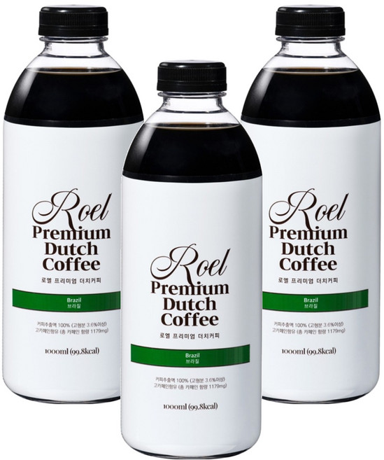 로엘 프리미엄 더치커피 브라질, 1L, 1개입, 3개