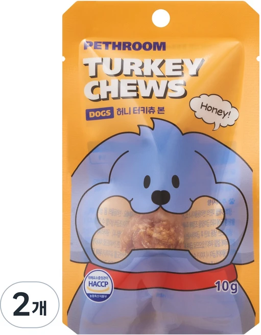 페스룸 강아지 허니 터키츄, 2개 - 쿠팡