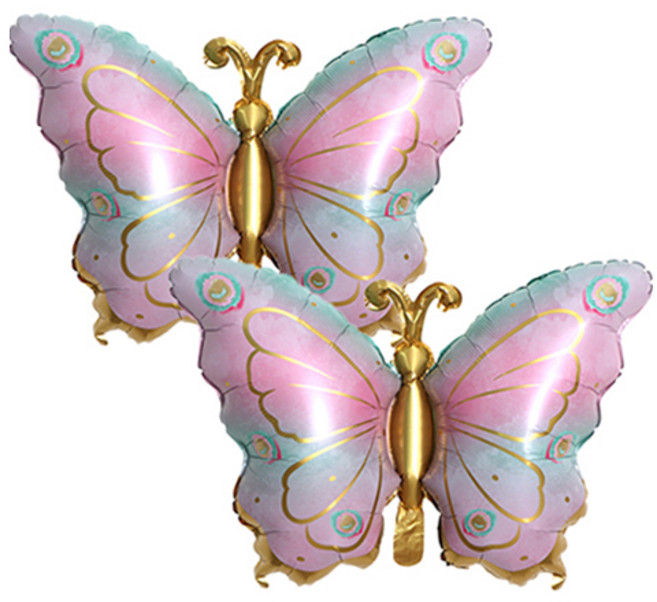 타이탄 프리미엄 파티 풍선, 파스텔 나비, 2개