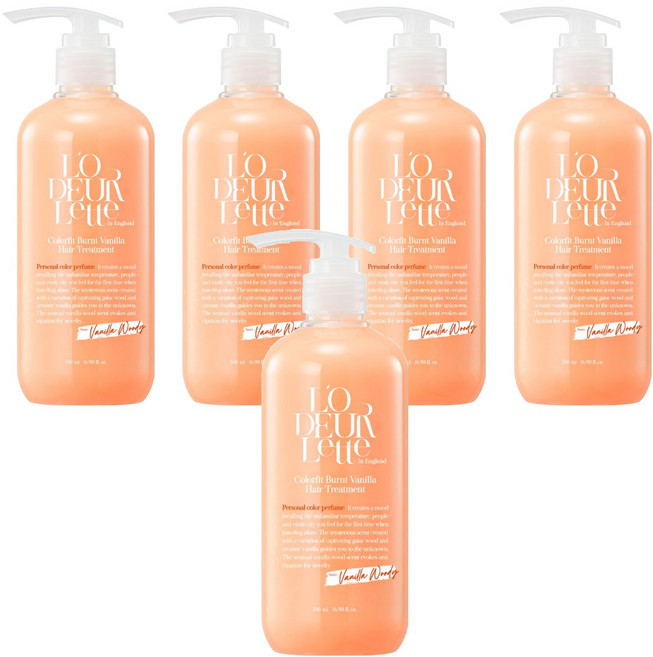 로더렛 인 잉글랜드 컬러핏 번트 바닐라 헤어 트리트먼트, 500ml, 5개