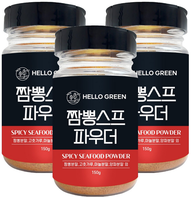 헬로우그린 짬뽕 스프 파우더, 3개, 150g