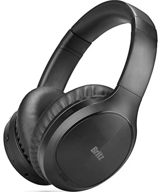 브리츠 노이즈캔슬링 블루투스 헤드폰, 블랙, ANC400