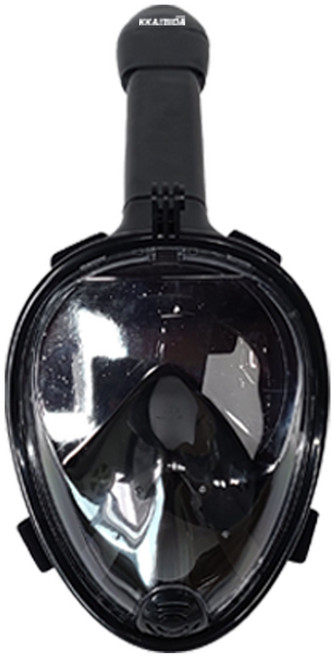 깨비다 패밀리 풀페이스 스노쿨링 마스크 성인용, 블랙