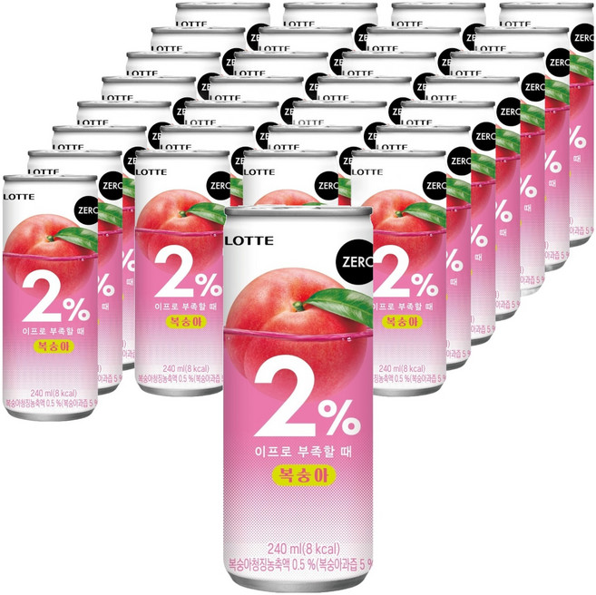 이프로 부족할때 복숭아, 240ml, 60개
