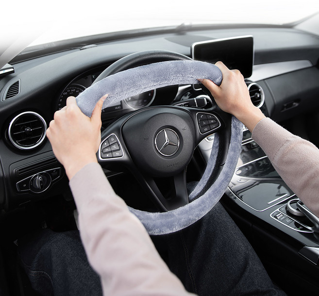 블랙팟 따숩손 초극세사 핸들커버, 그레이