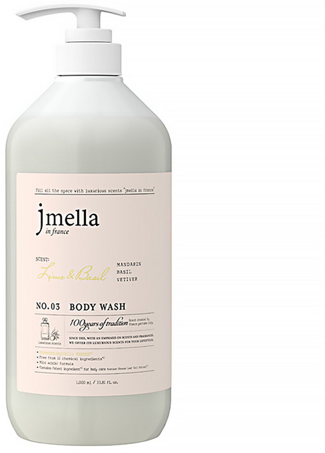 jmella 法式漫舞香水沐浴乳 No.03 Lime & Basil, 1L, 1瓶