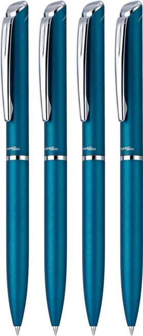 Pentel 飛龍文具 ENERGEL ES 極速鋼珠筆 BLP2005S-AT, 青綠色, 4支