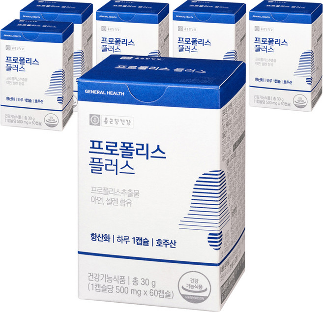 종근당건강 프로폴리스 플러스, 60정, 6개