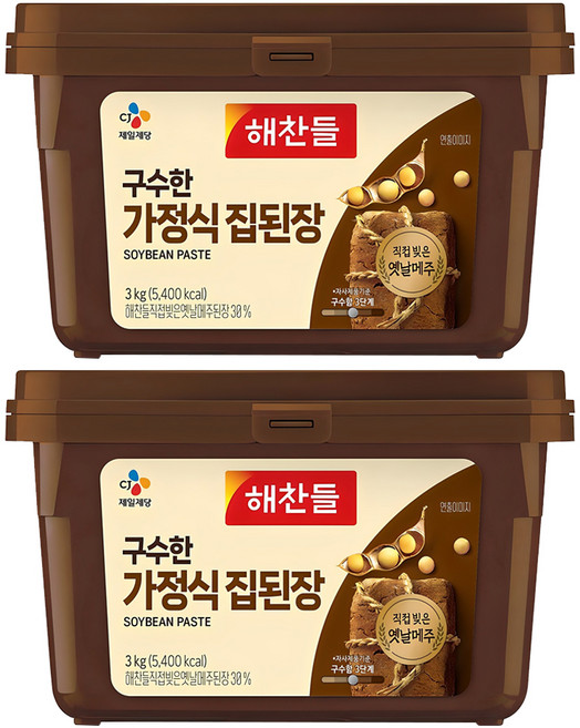 해찬들 구수한 집된장, 3kg, 2개