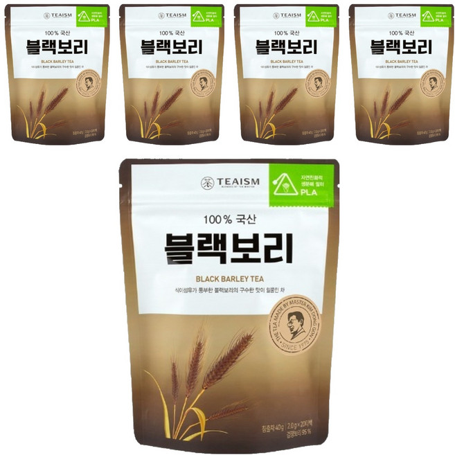 쌍계명차 블랙보리차 파우치, 2g, 20개입, 5개