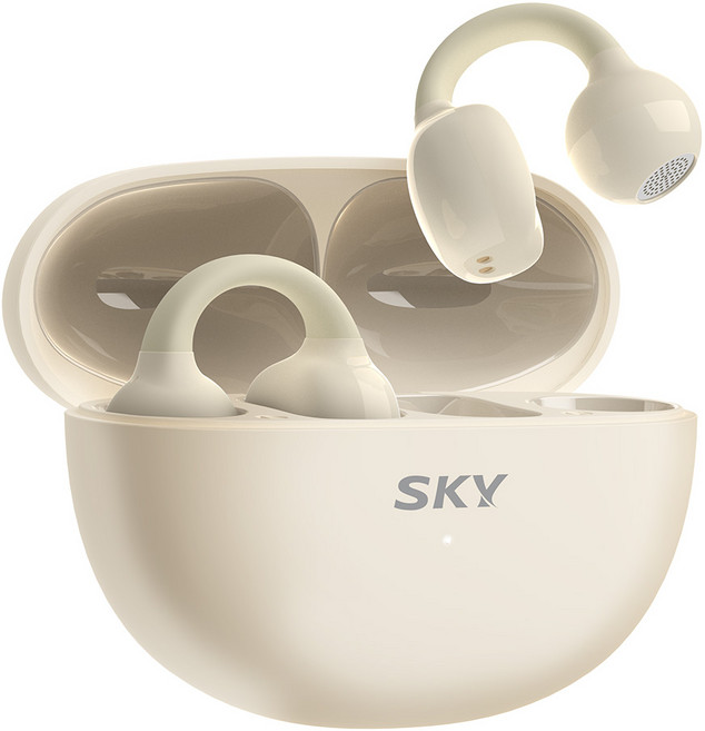 SKY 핏 클립 블루투스 6.0 귀찌 오픈형 무선 이어폰, IM-C1, 베이지