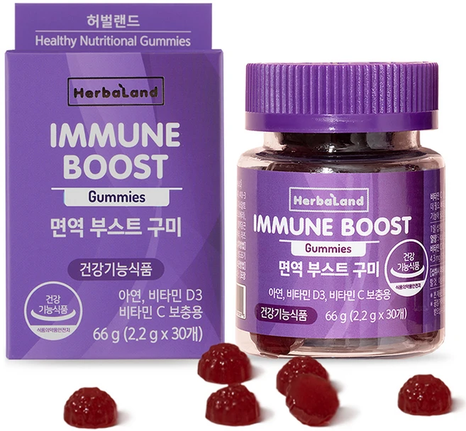 허벌랜드 면역부스트 구미젤리, 1개, 66g - 쿠팡