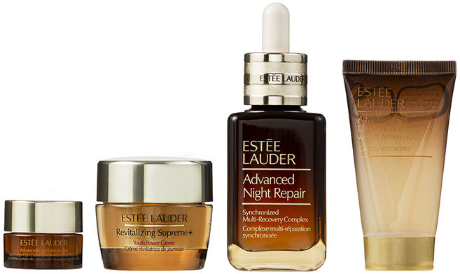 에스티로더 어드밴스드 나이트 리페어 싱크로나이즈드 멀티 리커버리 콤플렉스 세럼 50ml + 클렌징 폼 30ml + 아이 젤 크림 5ml + 수프림 단단크림 15ml 세트, 1세트