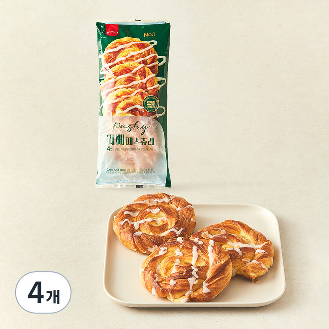삼립 발효버터 따베패스츄리, 80g, 4개입, 4개