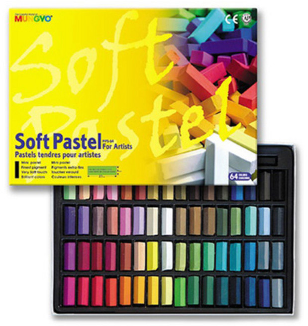 문교 사각 파스텔 MPS-64 랜덤발송, 64색, 1세트