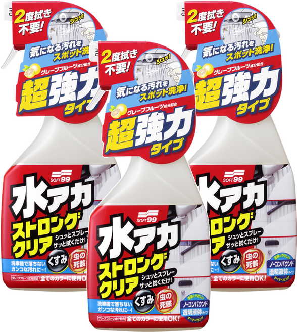 SOFT99 水垢清潔劑 強效型, 500ml, 3瓶