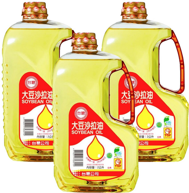 台糖 大豆沙拉油, 2L, 3瓶