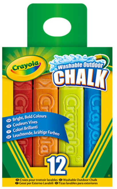 크레욜라 워셔블 수성 분필 야외용 536191, 12색, 1세트